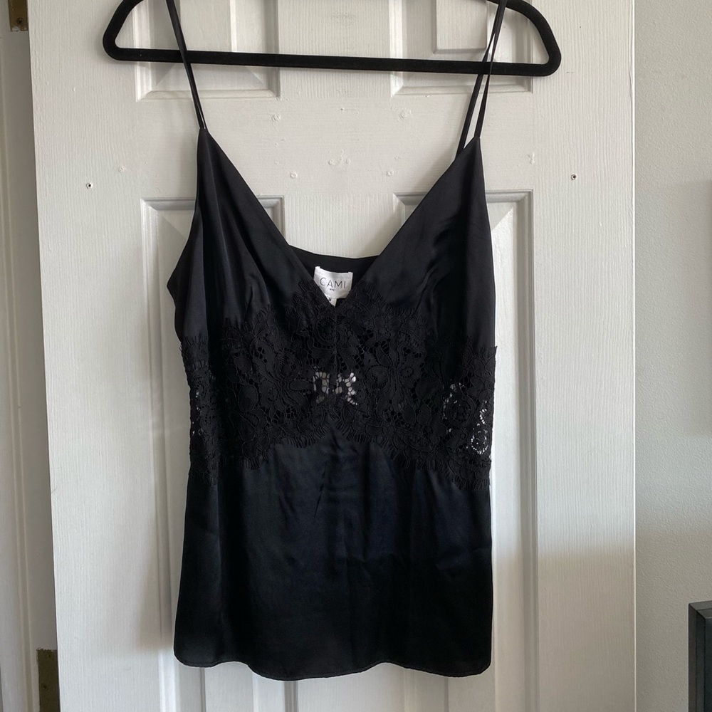 Cami NYC Silk/Lace Tank